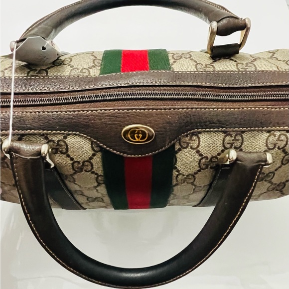Gucci Sherryline PVC Monogram Authentic &Vintage Brown Boston/Speedy Bag Size 28 - Picture 3 of 16